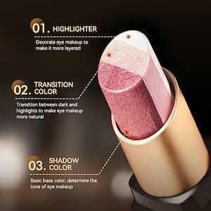 GECOMO 3色グラデーションアイシャドウスティック - パールミルクのようなツイスト長持ち抗汚れフォーマula目から簡単に拭き取れる耐久性のある防水パールアイシャドウペンアイシャドウスティックマッ