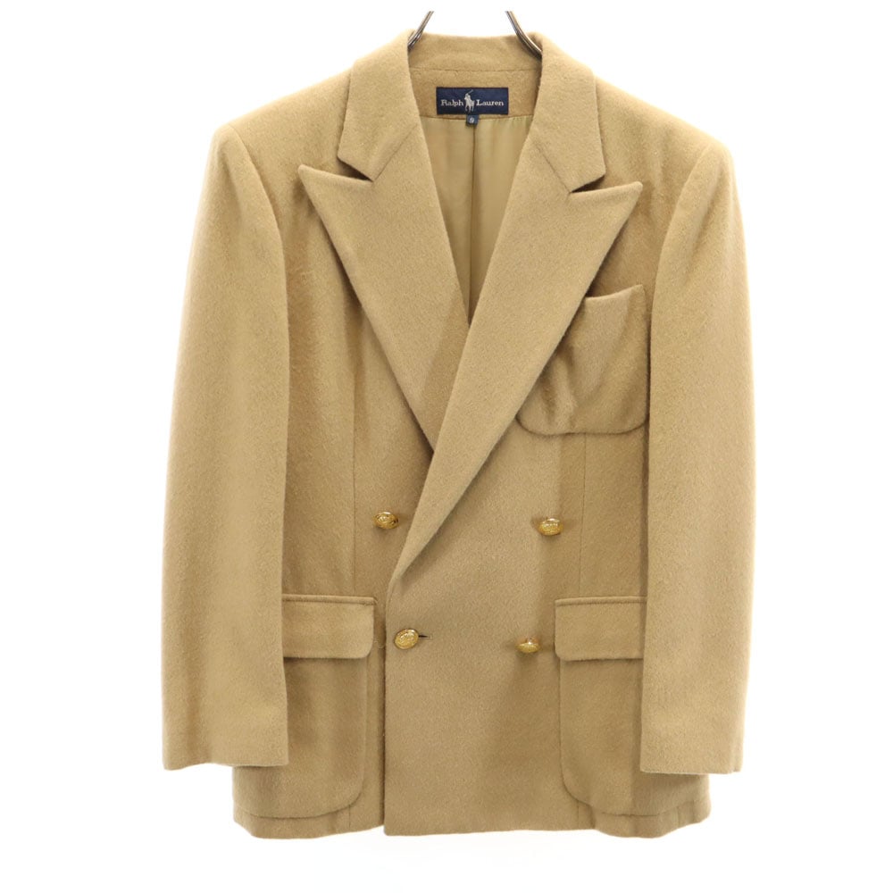 ウール ダブル テーラードジャケット 9 ベージュ ブレザー レディース