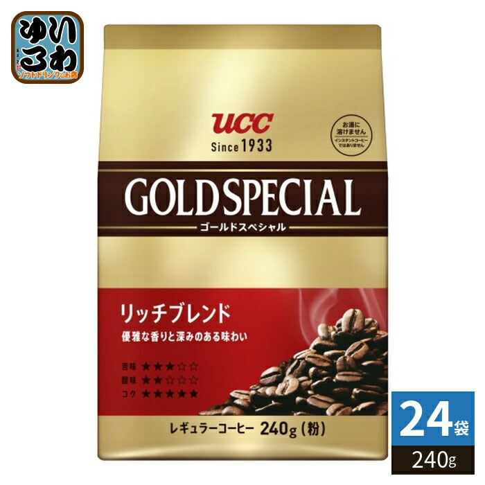 UCC ゴールドスペシャル リッチブレンド 粉 240g 24袋 (6袋入×4 まとめ買い) コーヒー粉 レギュラーコーヒー