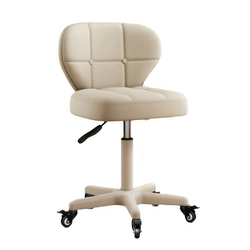 お安く提供チェア オフィスチェア 背もたれ付き 360回転椅子 PUレザー 高さ調節40~53cm エステスツール 可愛い おしゃれ 化粧チェア 疲れない 美容院/スパ/キッチン/診察用 グレー 5,128円