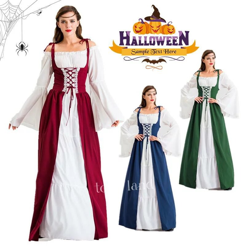 ハロウィン コスプレ ハロウィン衣装 中世ヨーロッパ貴族 吸血鬼 悪魔 中世紀 魔女 ハロウィン コスチューム ワンピース ドラキュラ レディース 2点セットコス