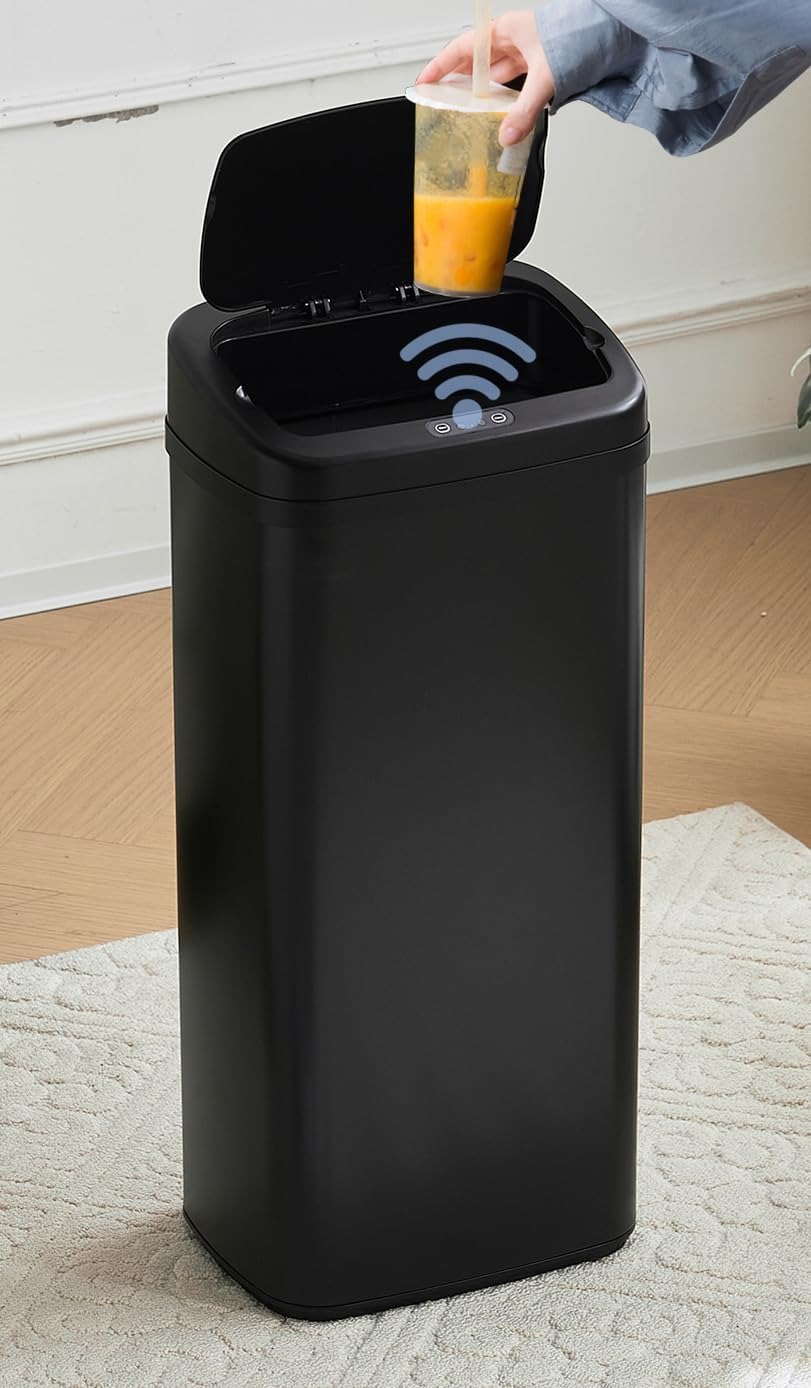 自動開閉式ゴミ箱 45L 電動 防臭 密閉 センサー付き リビング オフィス用 臭わない おしゃれ ダストボックス