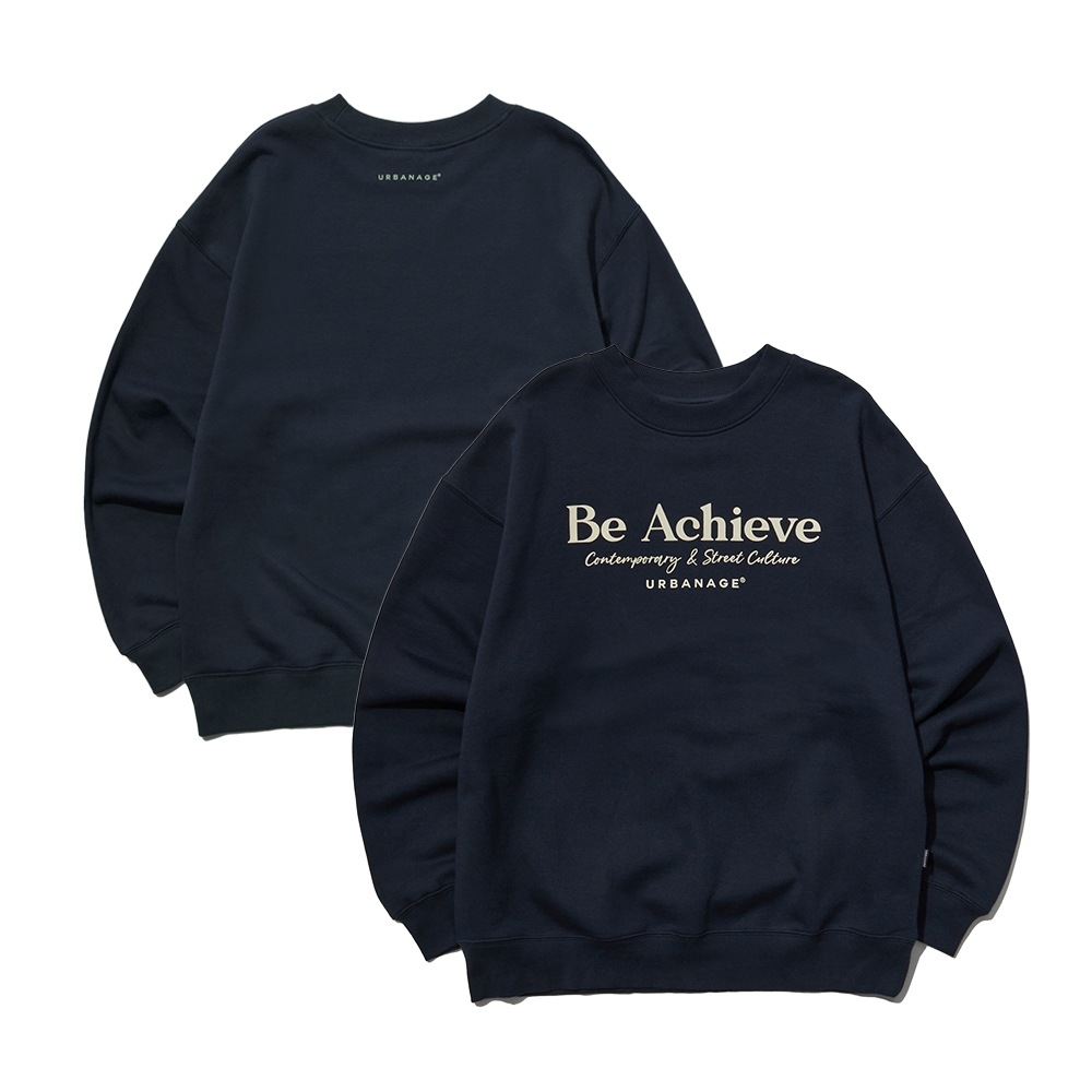 URBANAGEビアチャーブオーバーマンツーマンネイビー