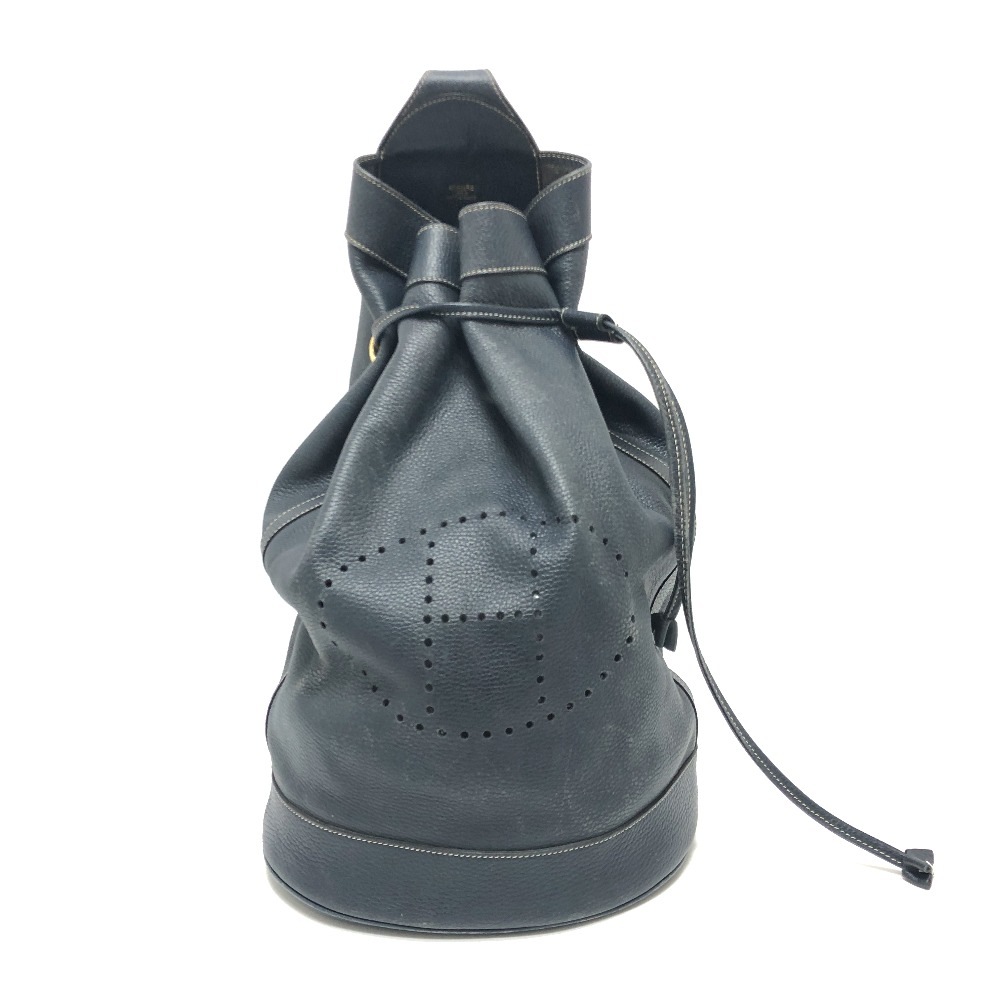 ショルダーバッグ 巾着 ショルダーバック カバン 肩掛けバック レザー ネイビー