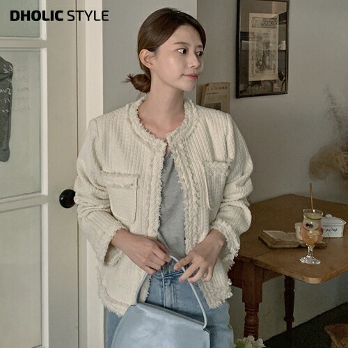 [メガ割りSALE]フリンジツイードジャケット・p336941