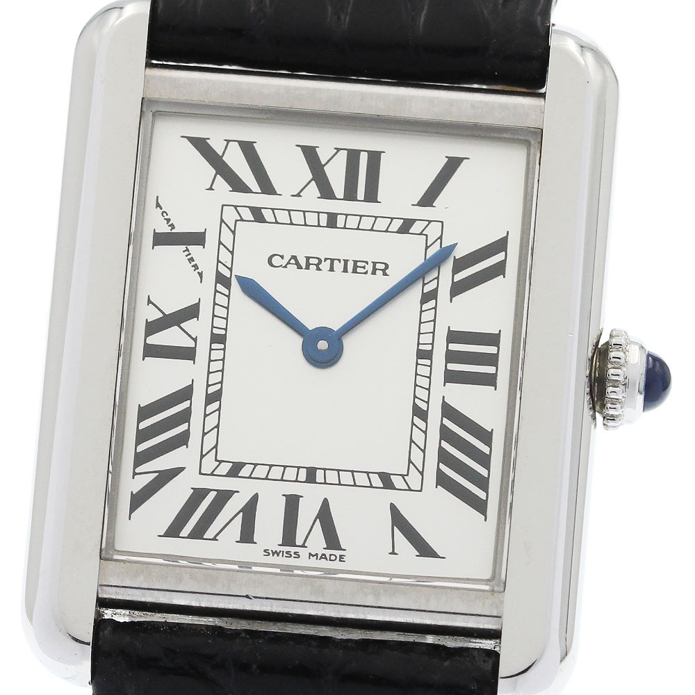 カルティエ CARTIER W1018255 タンクソロ SM クォーツ レディース 良品 保証書付き_957650【中古】