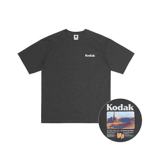 [ KODAK ] シナリー バックグラフィック T-SHIRT Qoo10 KODAK APPAREL シナリー バックグラフィック Tシャツ・
