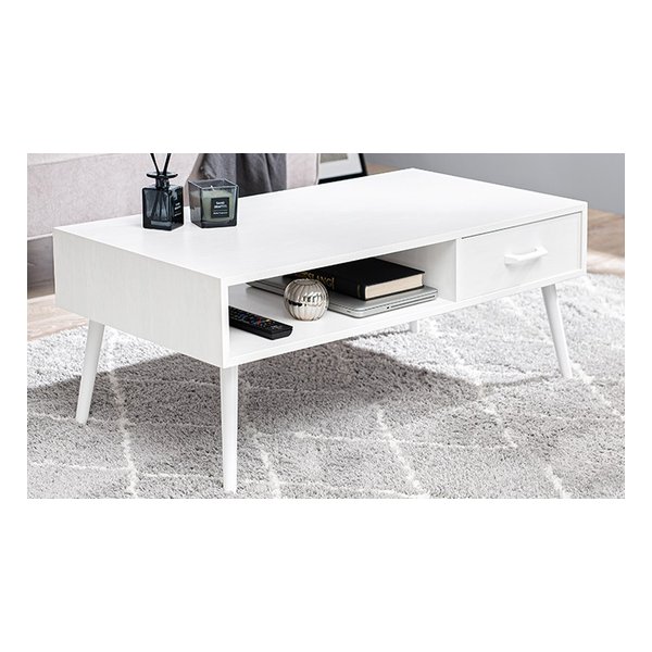 センターテーブル 約 幅100×奥行45×高さ40cm ホワイトウオッシュ MT-6542WS