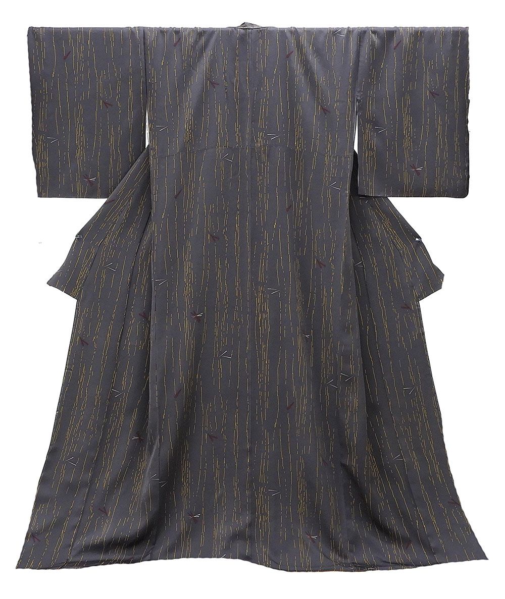 小紋 未着用美品 正絹 箸模様 身丈174.5cm 裄丈70cm 小紋 未使用 新古