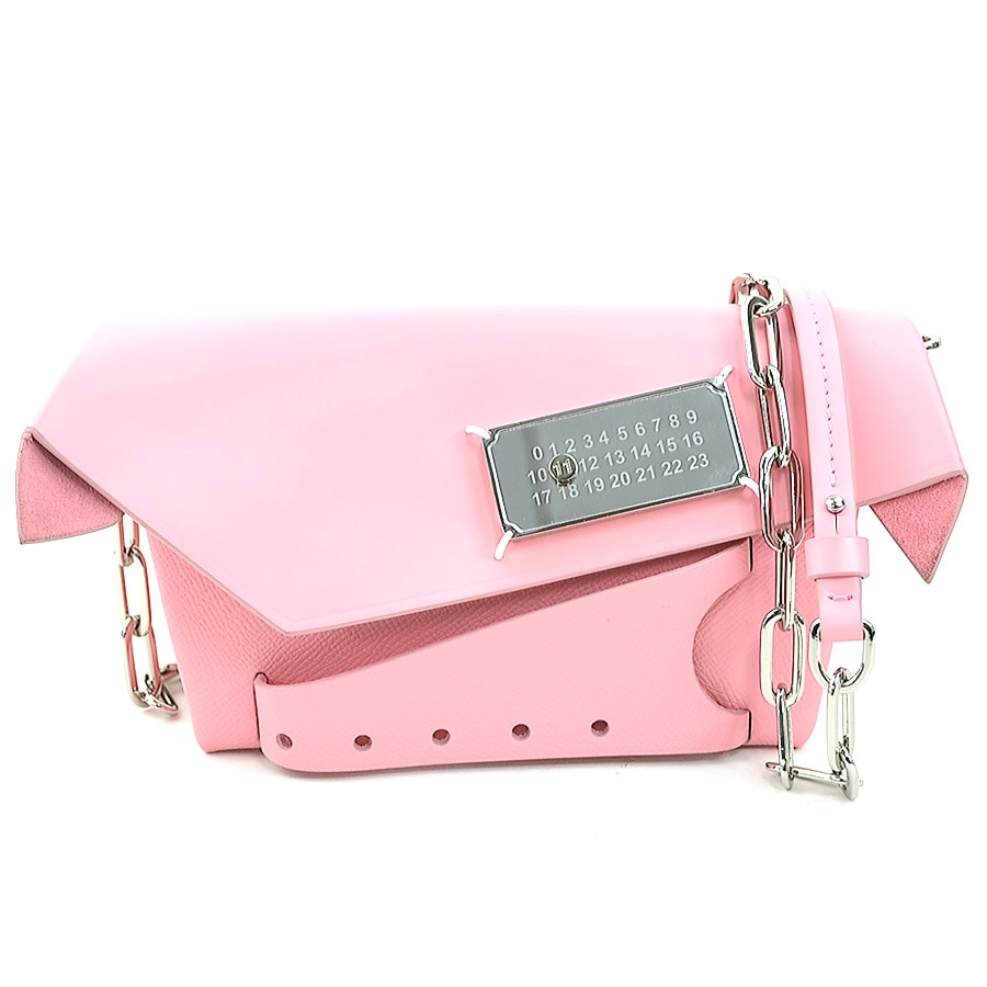 メゾンマルジェラ Maison Margiela ショルダーバッグ スナッチト レザー ピンク レディース h32268a