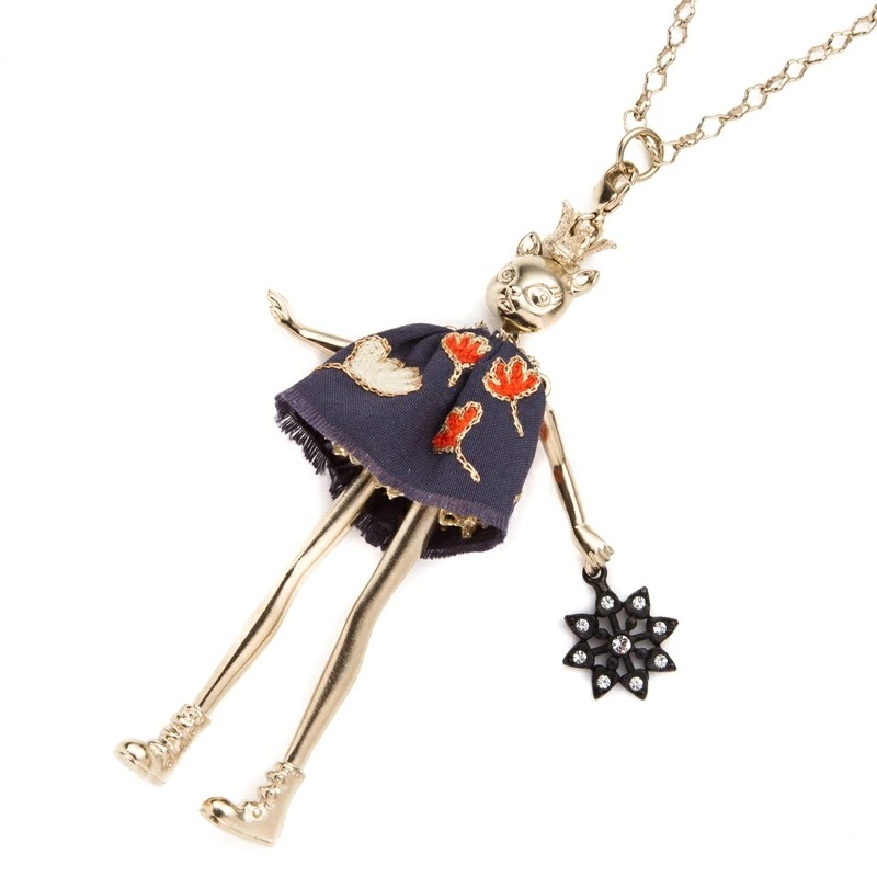 セルバン ギャゾット（Servane Gaxotte） キャット 王冠 ドールネックレス 足長タイプ PARIS フランス