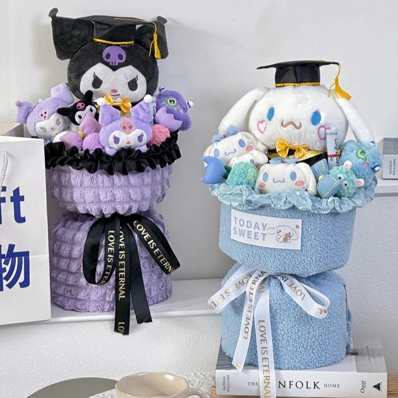 【急速出荷!】卒業祝い クロミ人形 花束 シナモンドッグ 式 の子の誕生日人形 卒業シーズン 大学受験 母の日