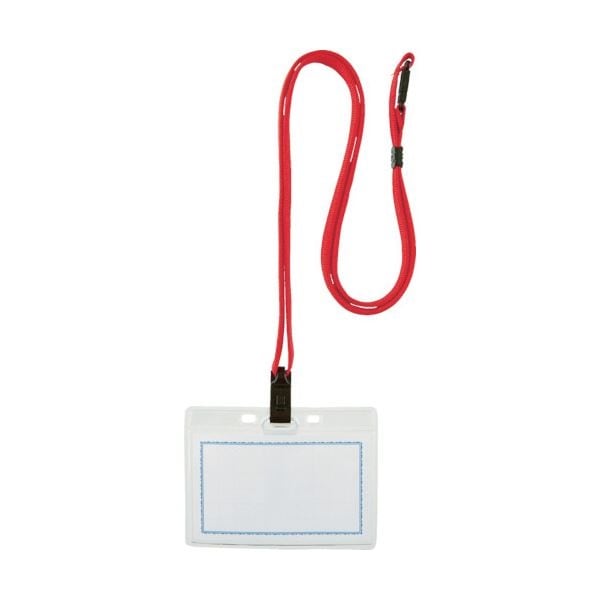 （まとめ）TRUSCO ストラップ付ホイッスル名札ソフト 赤 TNH-S-R 1枚 [x10セット]