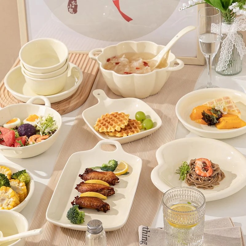 新しいの新築祝いボウルとプレートクム皿ホームライト高級ボウル組み合わせ食器食器なし