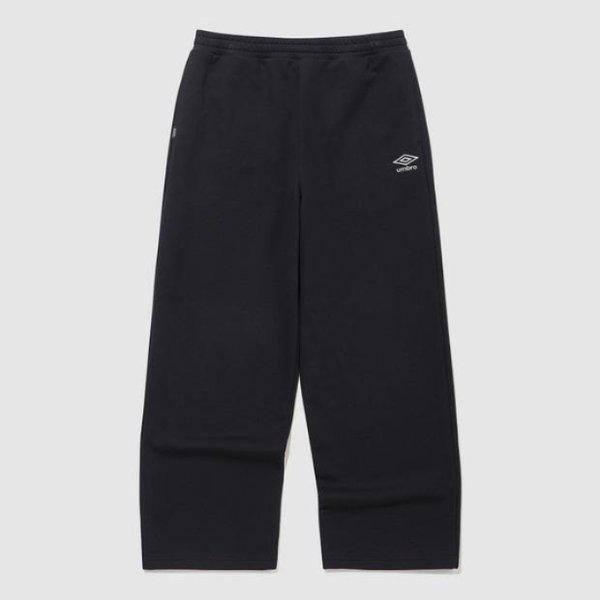 パンツ KQF UQ123CFP16-BLK エッセンシャルプラス ワイドストレートパンツ BLACK