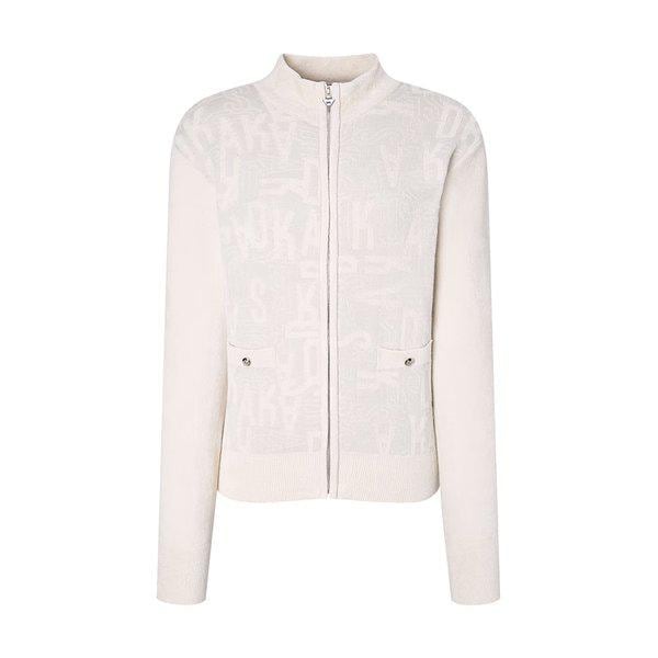 25FW PREMIUM 女性 ジャカードシェニール糸 ニットフルジップアップ DNSW5D717I1_s