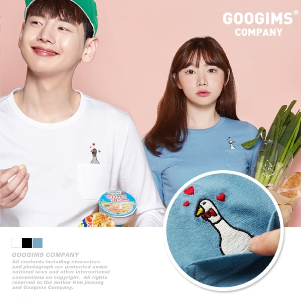 (グギンズ) グギンズ 1171_ ボウタイダックポケット 3/4 Tシャツ