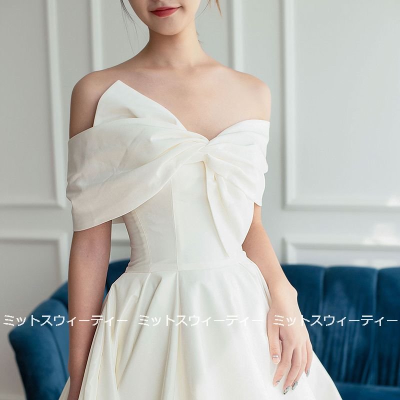 ウェディングドレス 二次会 前撮り 海外挙式 オフショルダー 花嫁 フォト リゾートドレス 結婚式