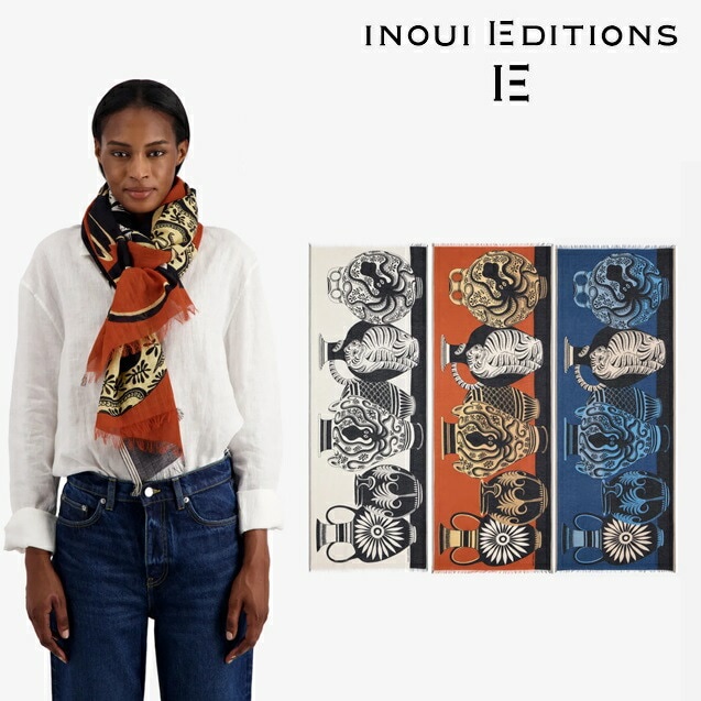 INOUI EDITIONS イヌイエディションズ プリントスカーフ ストール 綿100% コットン インド inouitoosh イヌイトゥーシュ ET19MYC00 ET19MYC47 ET19M