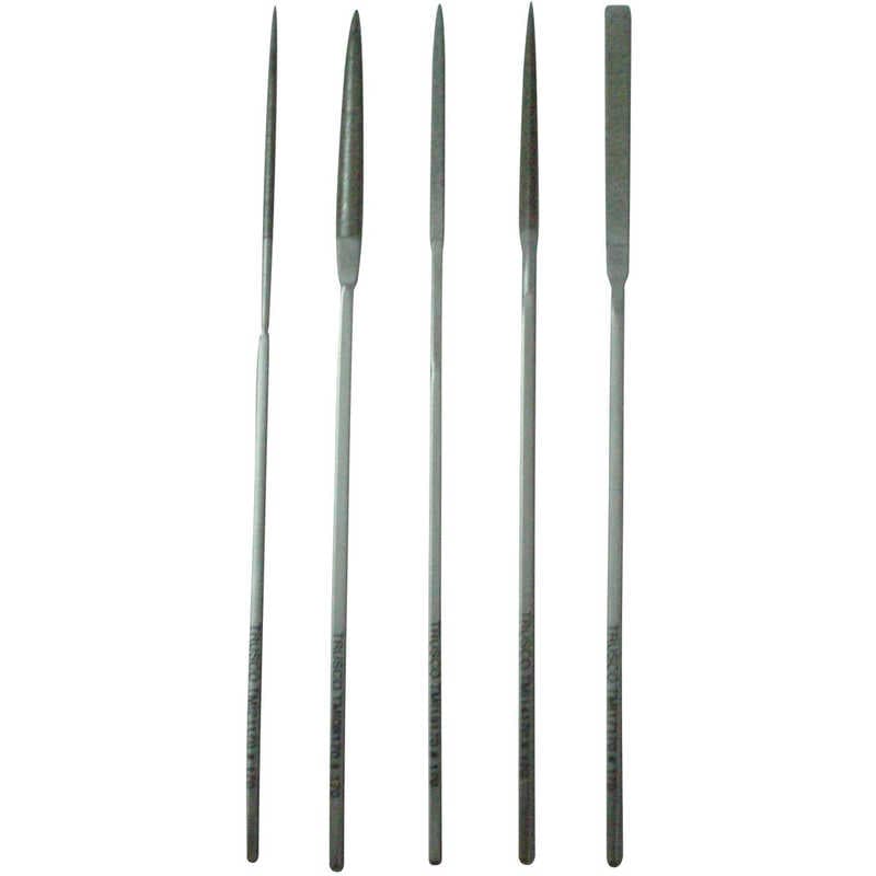 トラスコ中山　ダイヤモンドニードルヤスリ 半丸三角平角丸 5本組S 細目　TNFS2