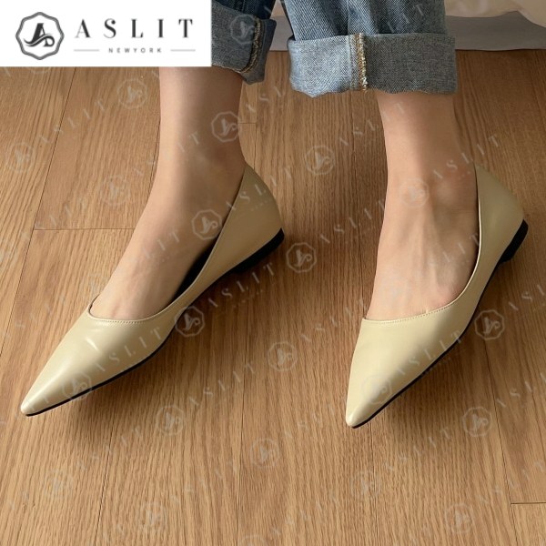 ベーシック スティレット レディース フラットシューズ 春 短靴 1cm フラットシューズ