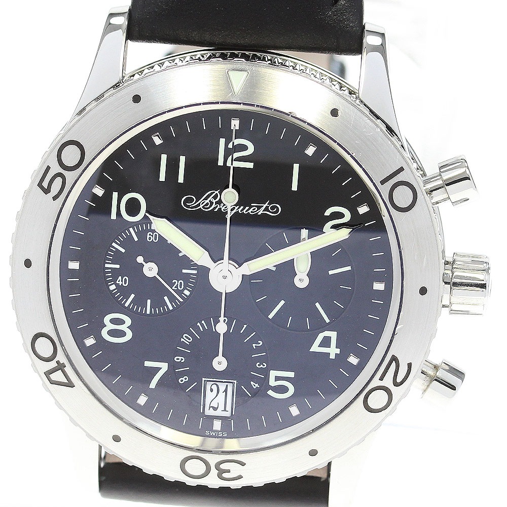 ブレゲ Breguet 3820ST/H2/3W6 トランスアトランティック タイプ XX クロノグラフ 自動巻き メンズ 箱付 メーカーOH済_838531【中古】