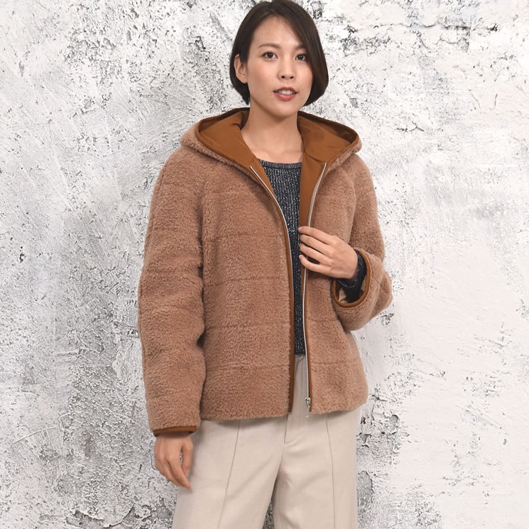 [Merfirge]ウール 100% ボア ジャケット (WB5005)