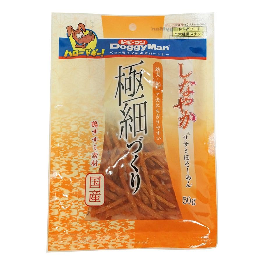 【全国送料無料】 （まとめ買い）ドギーマン しなやかササミほそーめん 50g 犬用おやつ 【×12】