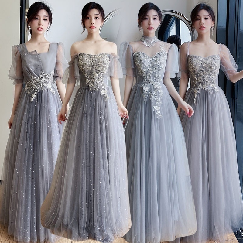 パーティードレス 気質 高級感 成人式 結婚式ドレス 誕生日 花嫁 司会パーティードレス一 Vネック/韓国ファッション/ロングワンピース ブライズメイド服母の日