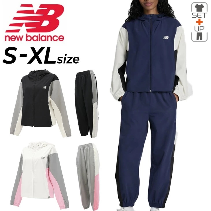 ウインドブレーカー レディース ウーブン フード付ジャケット ロングパンツ セットアップ 吸汗速乾 ドライ ストレッチ 女性 上下組 トレーニング スポーツウェア/WJ61M2MG-SET