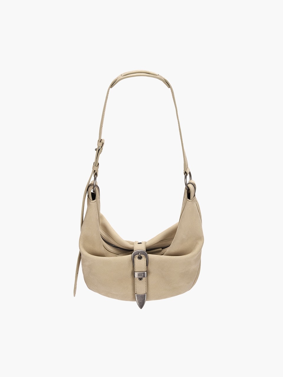 【MARGESHERWOOD】 BELTED HOBO MEDIUM : NUDE NUBUCK