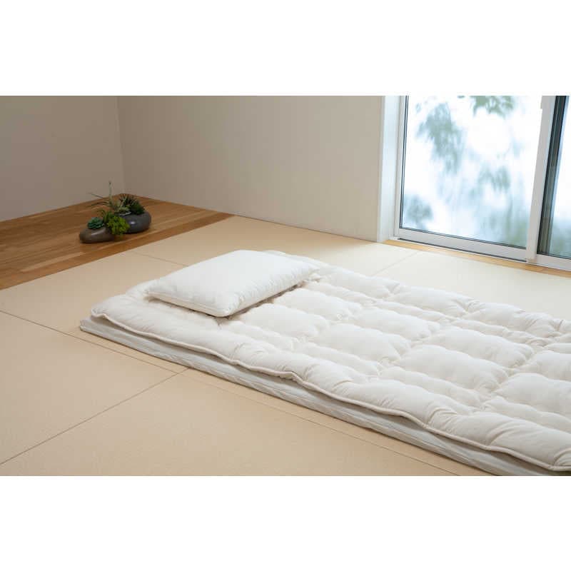 ハート(生毛)　オーガニック敷ふとんS (固綿なし) 　ｵｰｶﾞﾆｯｸｼｷﾌﾄﾝS