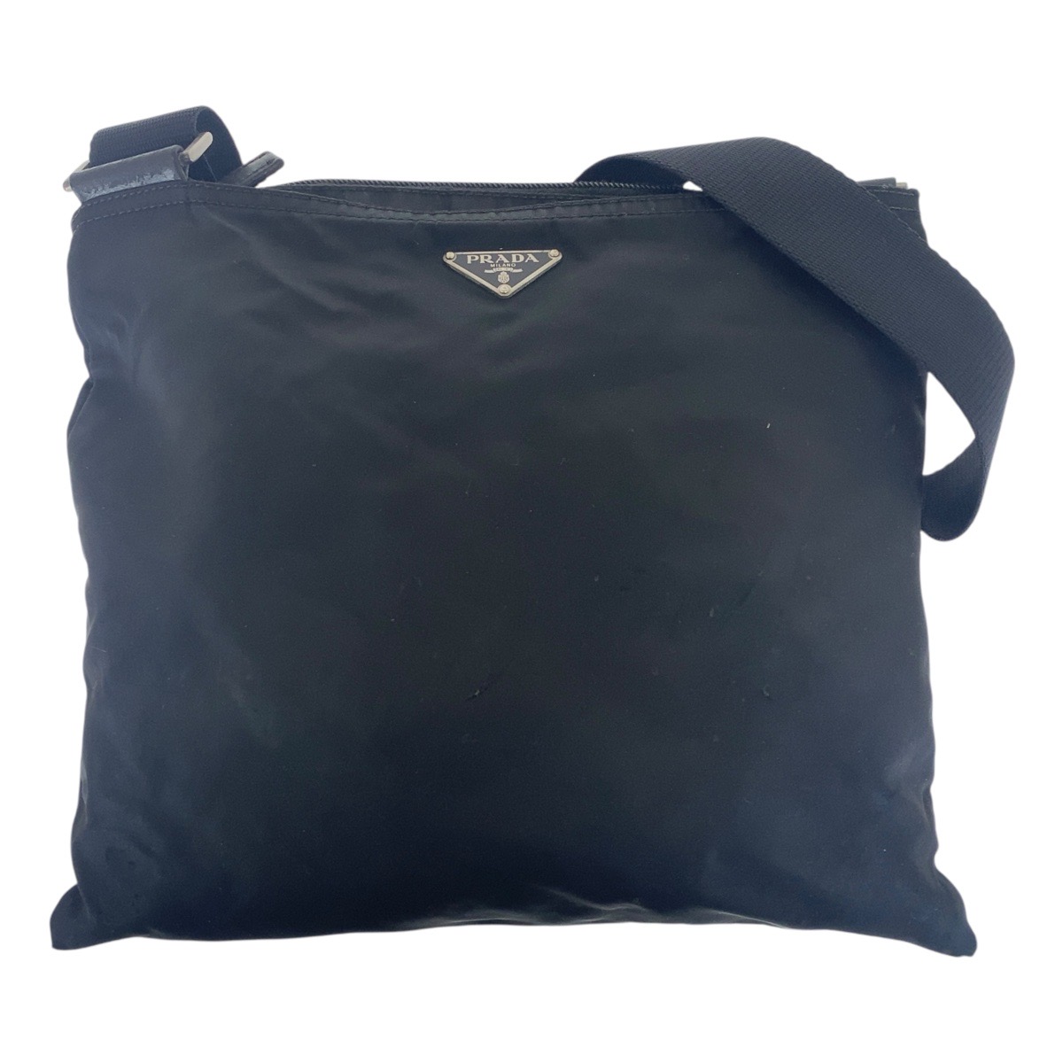 テスート 三角ロゴプレート ブラック 黒 シルバー金具 ナイロン ショルダーバッグ メッセンジャーバッグ レディース 501166