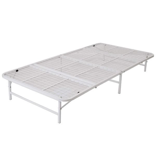 ファミリー・ライフ 収納式折りたたみパイプベッド ホワイト(0412030) メーカー直送