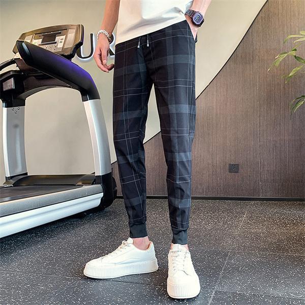 チェックパンツ メンズ テーパード スキニーパンツ イージーパンツ トラウザーズパンツ チェック柄 ゆるめ カジュアル 春夏秋 オシャレ