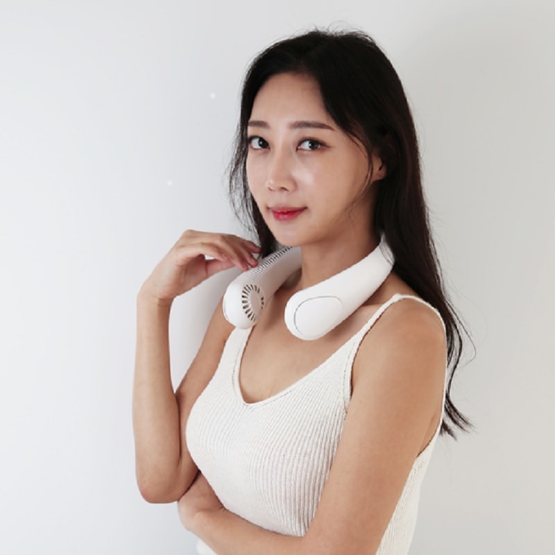 [1+1] 首掛け扇風機 ネックエアコン 首掛け扇風機 ネックファン 冷感覚冷却グッズ 瞬間冷却熱中症対策 エアーファン クール冷感覚 ひんやり