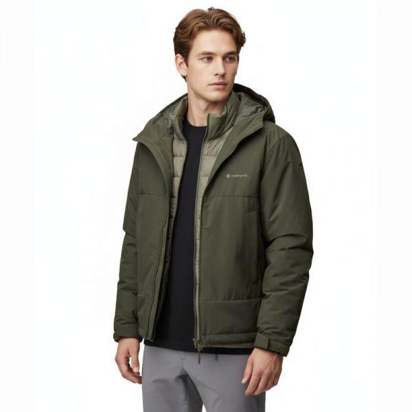 SNOWPEAK APPAREL 2L チタニック ウィンドブレーカー S25FM30 ダークグリーン