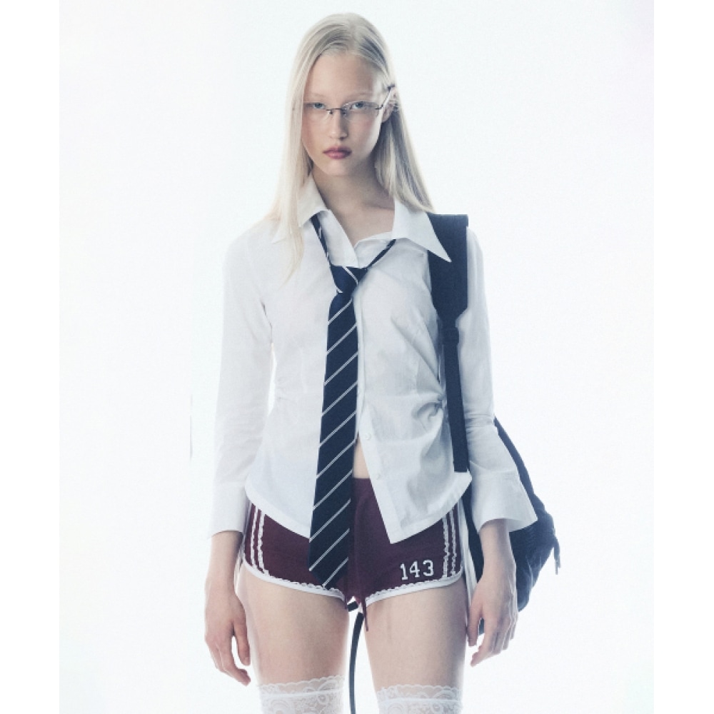 SCULPTOR シューレースシャーリングシャツコケットホワイト