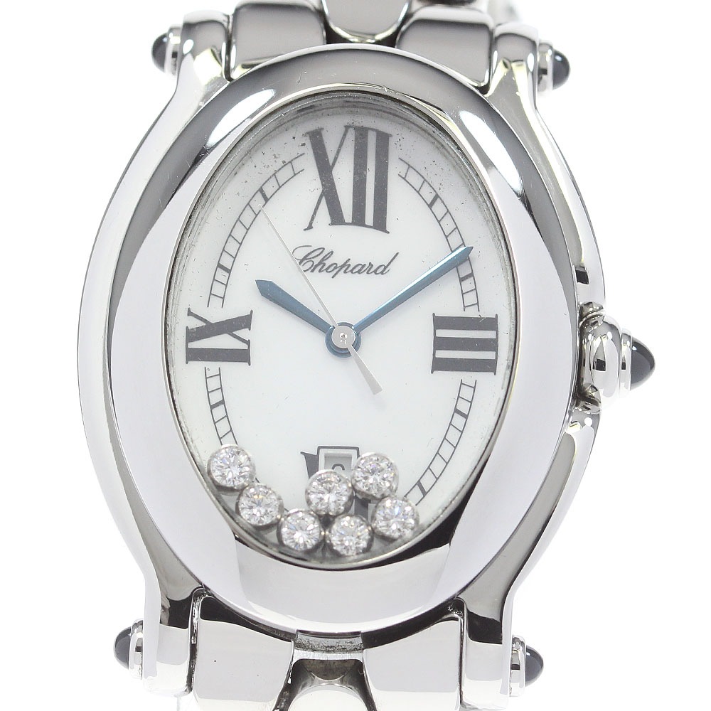 ショパール Chopard 27/8418-23 ハッピースポーツ デイト 7Pダイヤ クォーツ レディース _846048【中古】