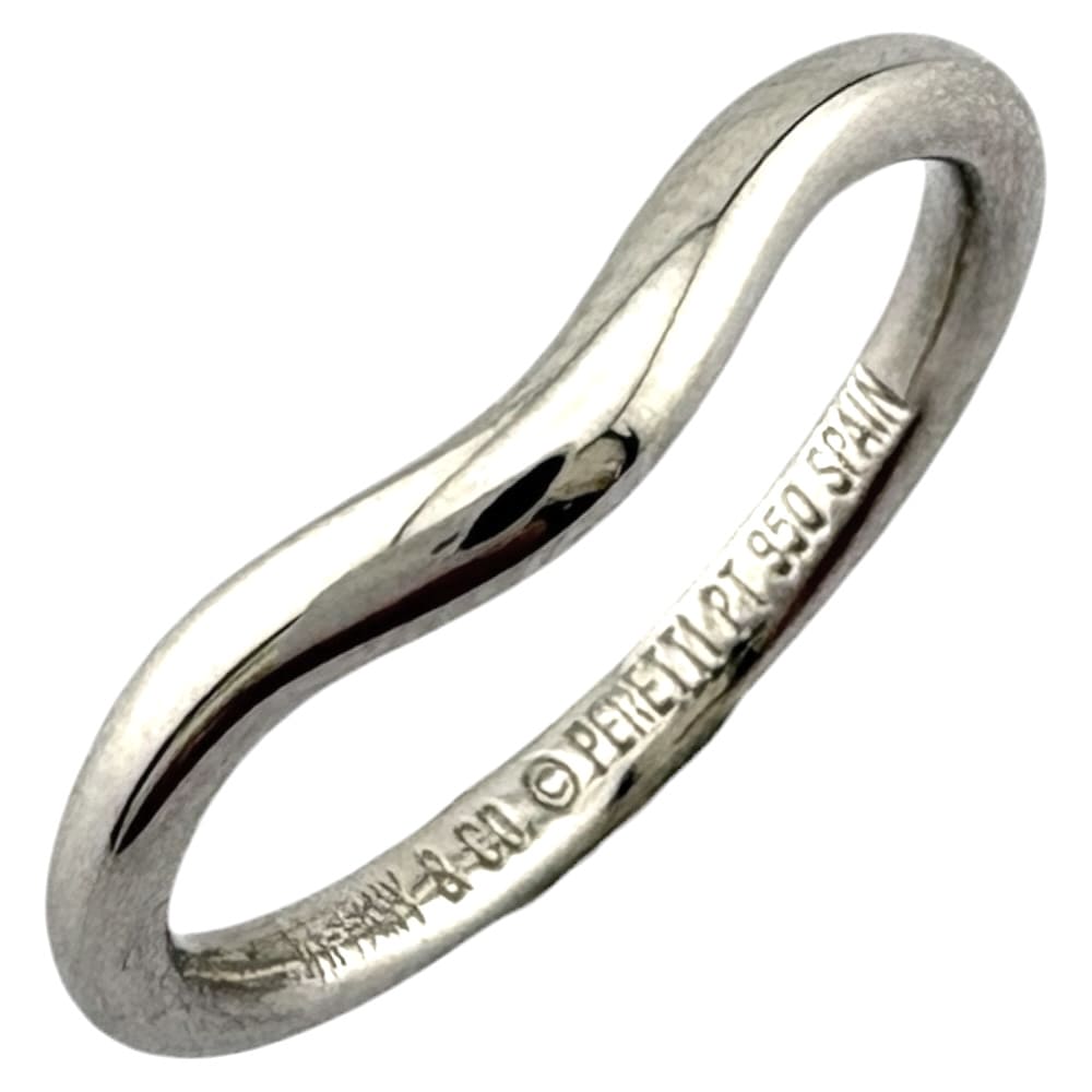 ティファニー カーブ ド バンド リング 指輪 8号 Pt950プラチナ TIFFANY&Co. 中古 美品