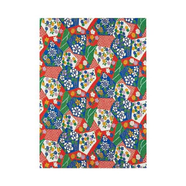 [まとめ] スマートバリュー 和紙千代紙 赤青系柄10枚 B400J-5RB [x2セット]