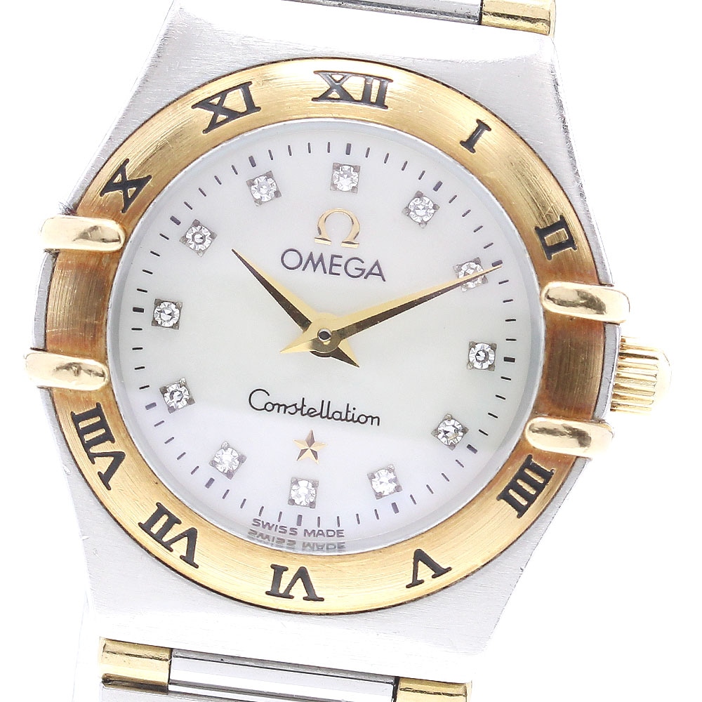 オメガ OMEGA 1272.75 コンステレーション 12Pダイヤ ハーフバー クォーツ レディース _835677【中古】