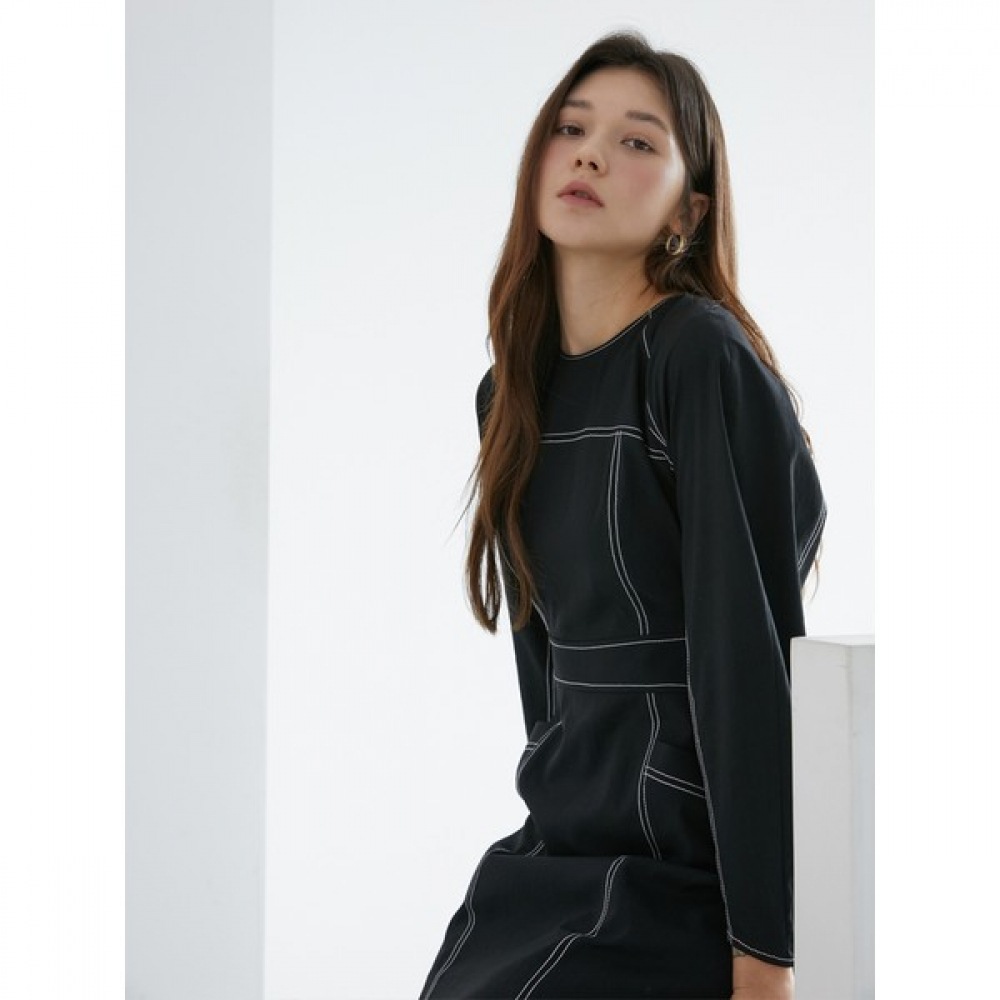 [エゴイスト] 配色ステッチミニワンピース EN1WO260