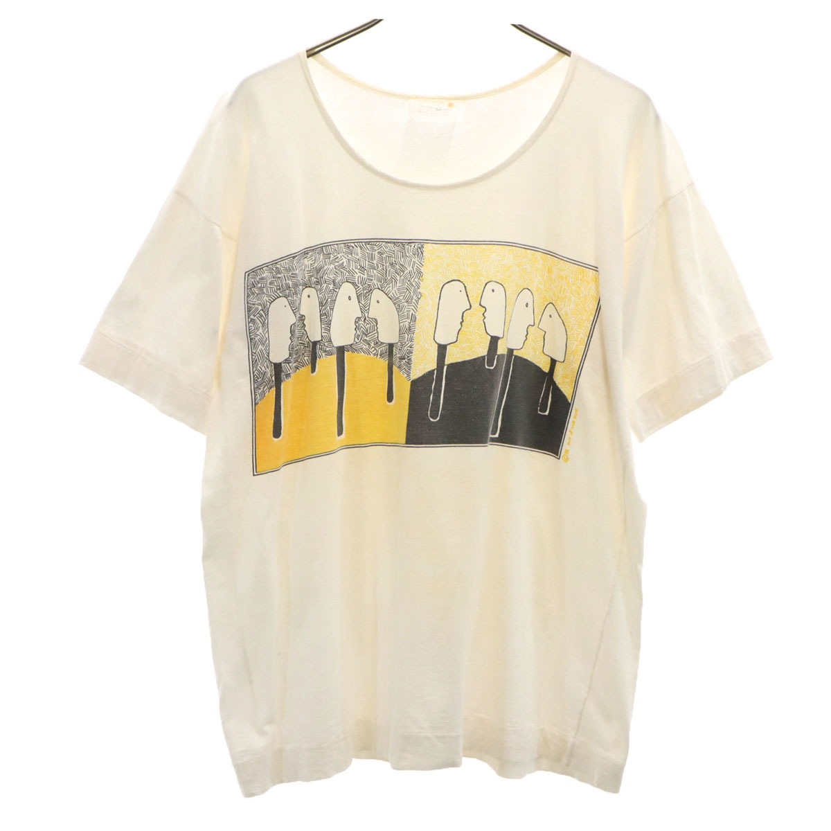 Swan Swan 80s ヴィンテージ イラスト プリント 半袖 Tシャツ 42 ホワイト シングルステッチ メンズ 古着