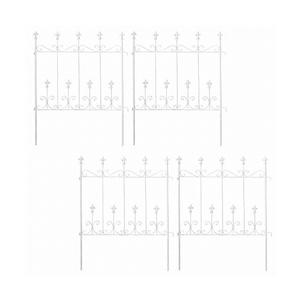 住まいスタイル OC004S-4P-WHT オールドシャトーフェンス ミニタイプ 4枚組 ホワイト メーカー直送 10,001円