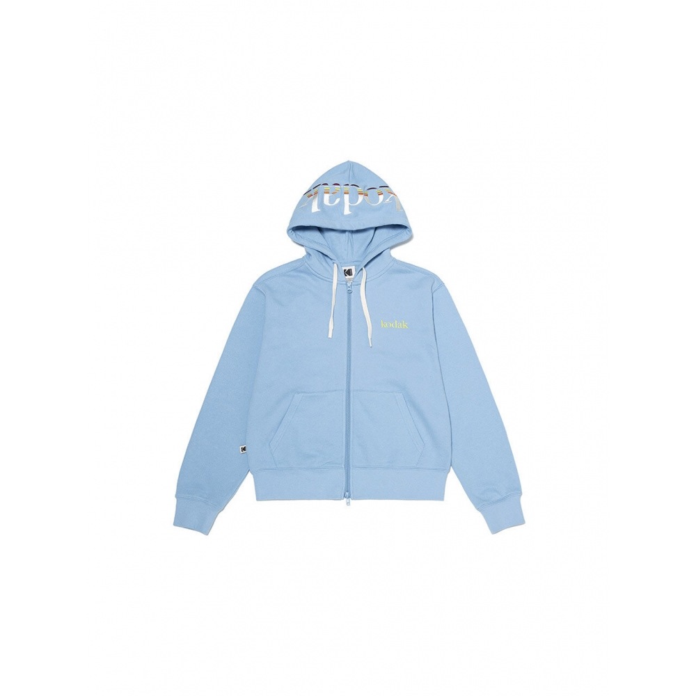 コダックアパレルレインボービッグロゴフーディージップアップウーマン S.BLUE