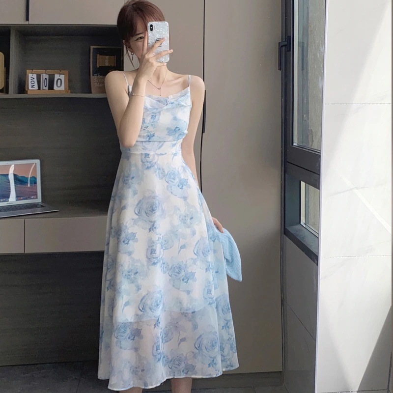 ヘビロテ!キャミワンピース ロング シフォンワンピースウエストリボンスカート 春夏 インナー ワンピース ミニ ペチコート パーティードレス