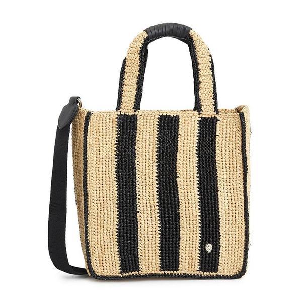 ナミ ラフィア 女性用トートバッグ BAG51902 NATURAL CHARCOAL