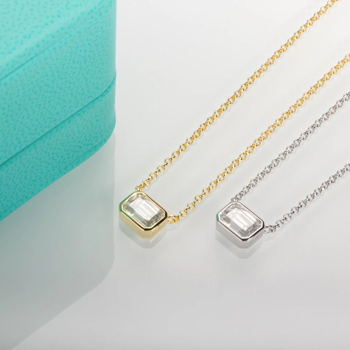 Anujewel-レディース用エメラルドネックレス ペンダント 925スターリングシルバー ジルコニア 1カラット ギフト