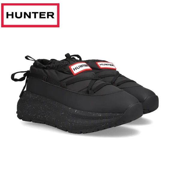 ハンター HUNTER ユニセックス ハンター グリップ パフ レース スリッポン トレーナー ブラック UFF7122WWU-BLK ブーツ シューズ